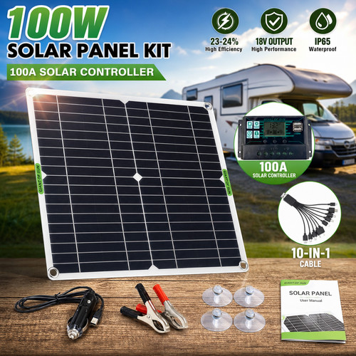 Solarpanel 100w 12v set - 12v,
