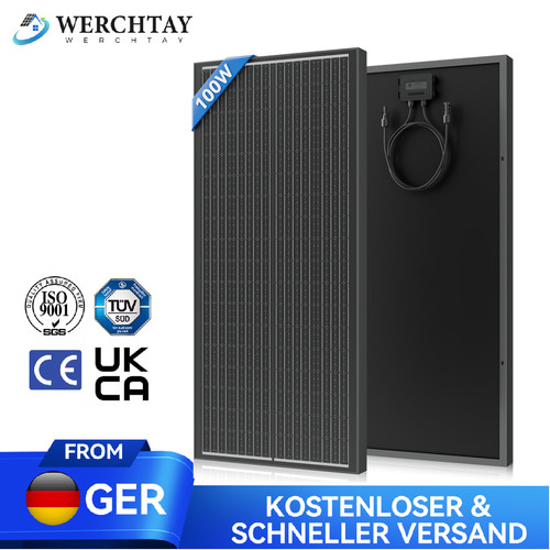 100w monokristallin solarmodul - 100w,